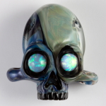 28 grams Northstar Boro Glass Rod NS33-069 Green Amb/Purp 182 €/kg